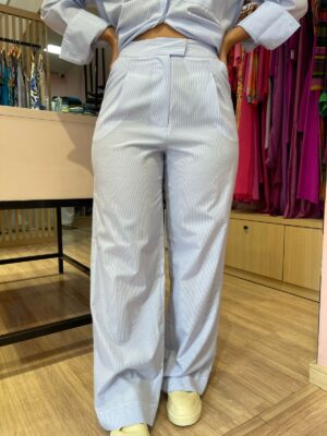 Calça Reta Tricoline Listrada Alls - Imagem 3