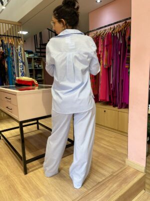 Camisa Oversized Listrada De Algodão Alls - Imagem 4