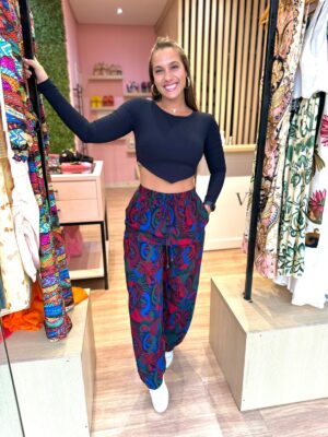 Blusa Canelada Manga Longa Lenço Farm - Imagem 2