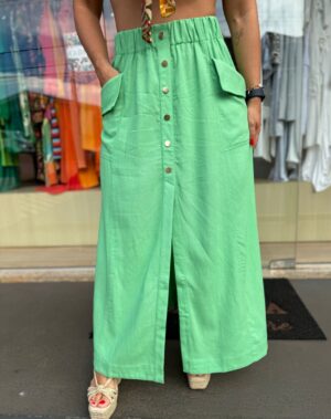 Saia Midi Western Linho - Imagem 6