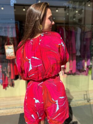 Short Envolope Estampado Maxi Folhagens - Imagem 2