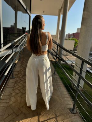 Calça Pantalona Pregas - Imagem 3