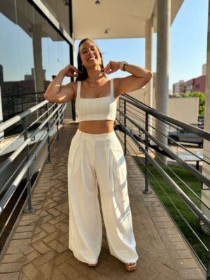 Calça Pantalona Pregas - Imagem 2