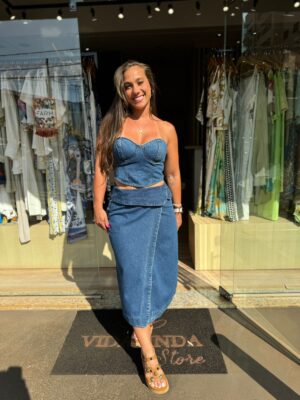 Corselet Jeans Denim - Imagem 2