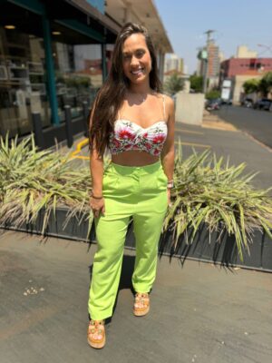 Calça Alfaiataria  Linho com pregas - Imagem 3