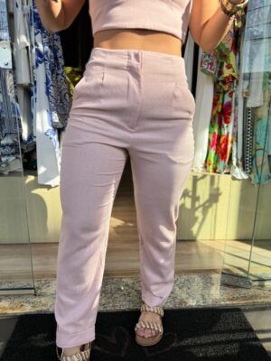 Calça Alfaiataria  Linho com pregas - Imagem 2