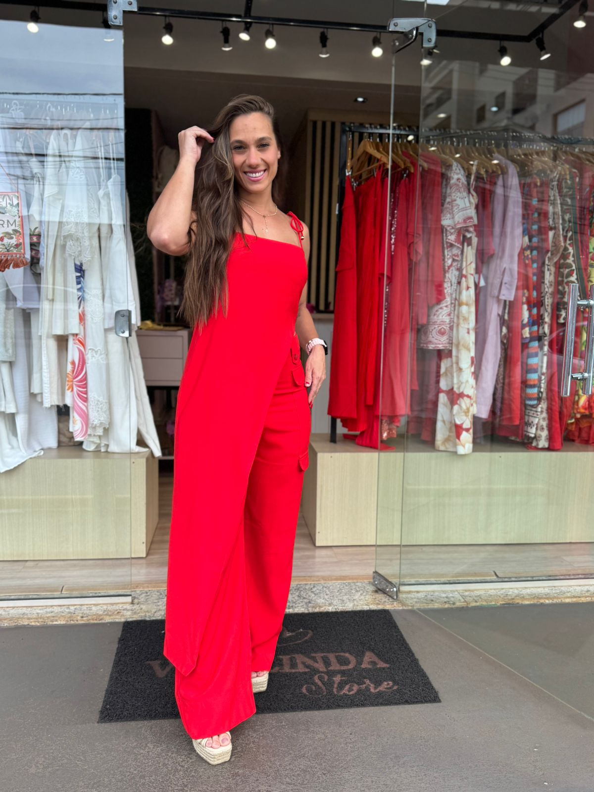 1c8b0fc20ca503af797328361df02de0.jpg Calça Wide Leg Cintura Alta - Imagem 9