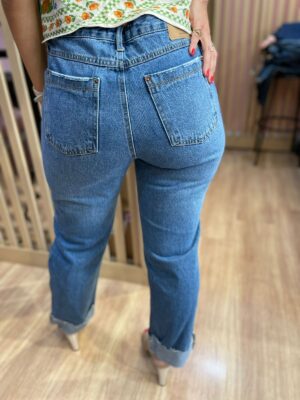 Calca Jeans Boyfriend Barra Desfiada Denim - Imagem 3