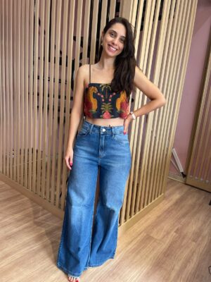 Calça Jeans Wide Leg Regina
