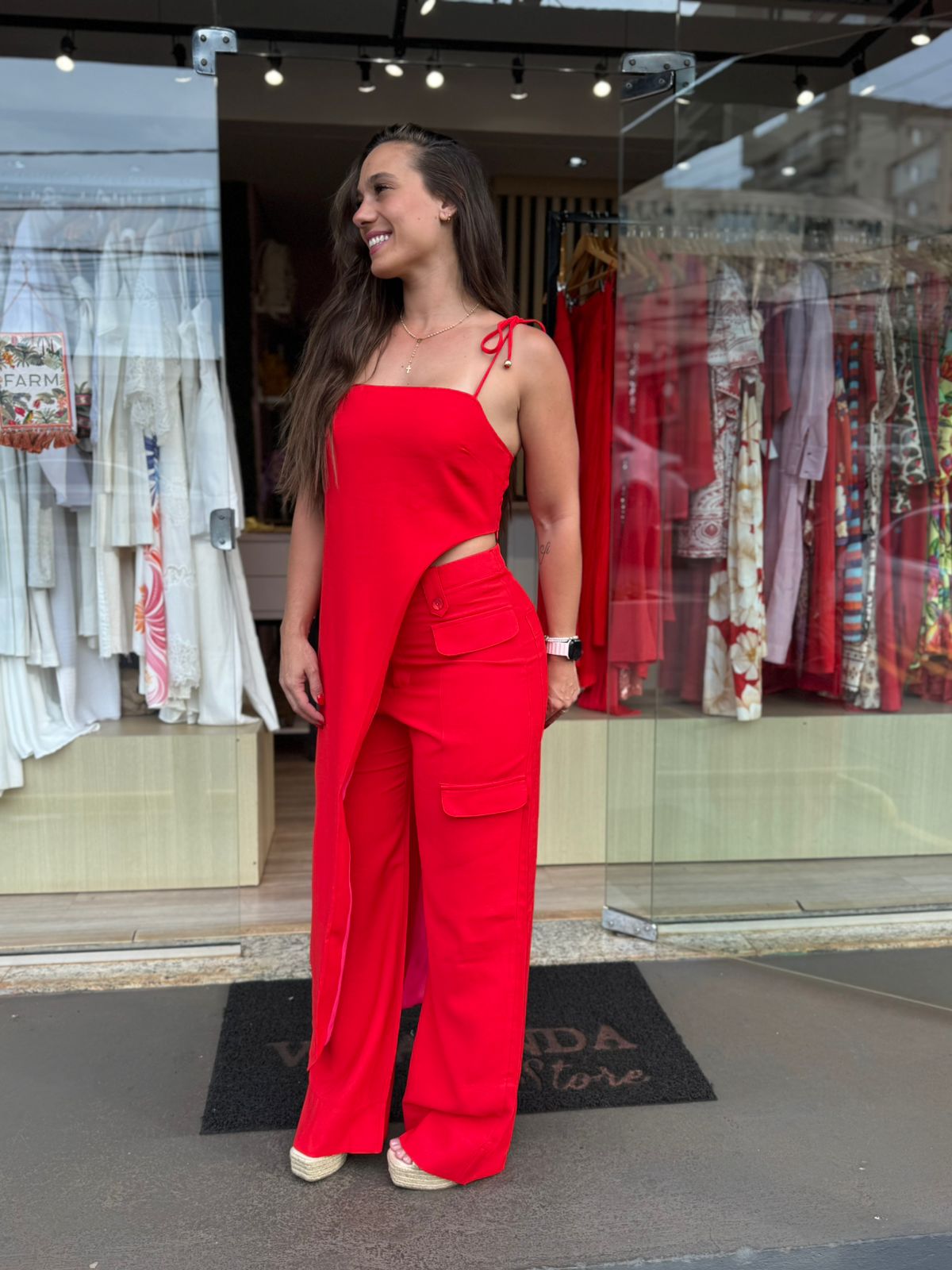 fdbf7d1c7fd98b5723d4710c027e7449.jpg Calça Wide Leg Cintura Alta - Imagem 8