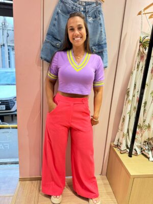 Blusa Decote Retilínea