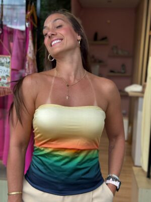 Top  Sem Alça Degrade Latina - Imagem 3