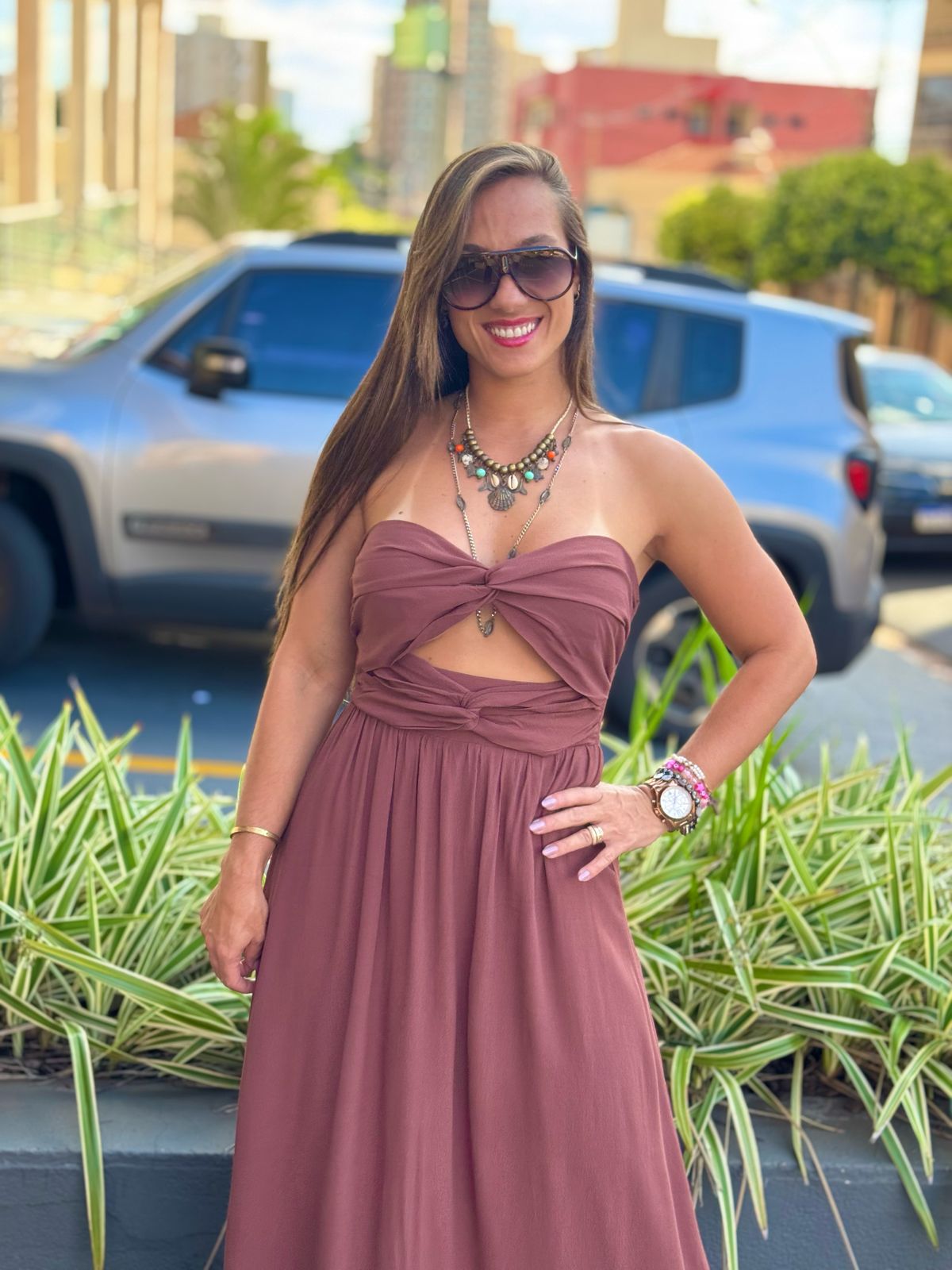 d0c959b0262f441f105cacfd29bb03d1.jpg Vestido Longo Decote Torcido - Imagem 4