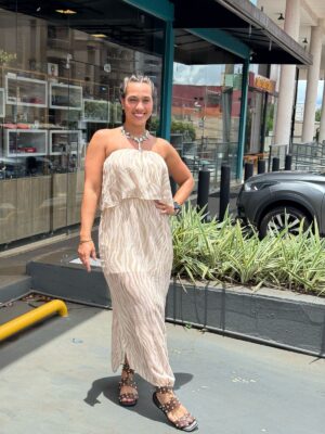 Vestido Sem Alça Com Elastico Cintura