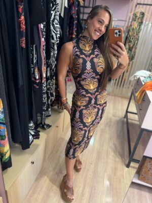 Vestido Midi Pantera Boho