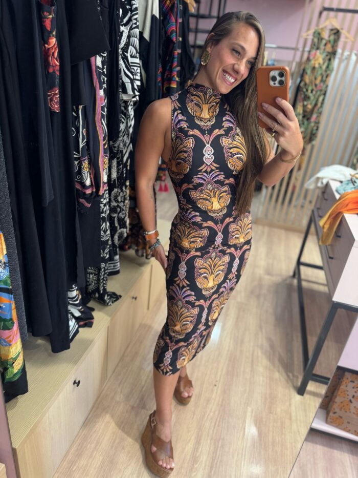 Vestido Midi Pantera Boho