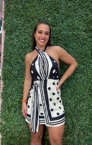 Vestido Curto Lenço Poa - Imagem 3