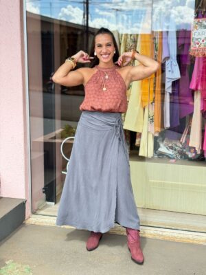 Blusa Sem Manga Estampa Ava Paisley - Imagem 2