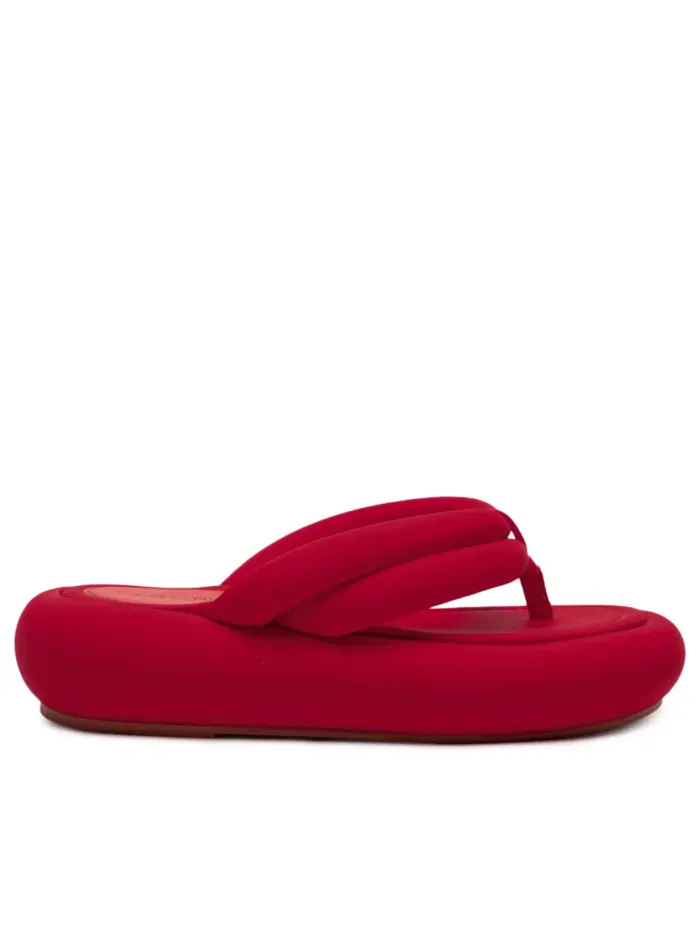 Chinelo Flatform Katita Lycra Vermelho - FARM - Imagem 2