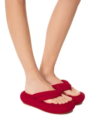 Chinelo Flatform Katita Lycra Vermelho - FARM