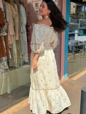 Vestido Midi Bordado Polen - Imagem 4