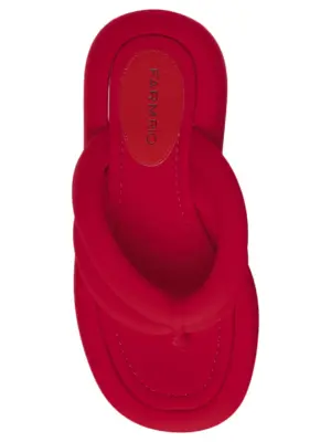 Chinelo Flatform Katita Lycra Vermelho - FARM - Imagem 3