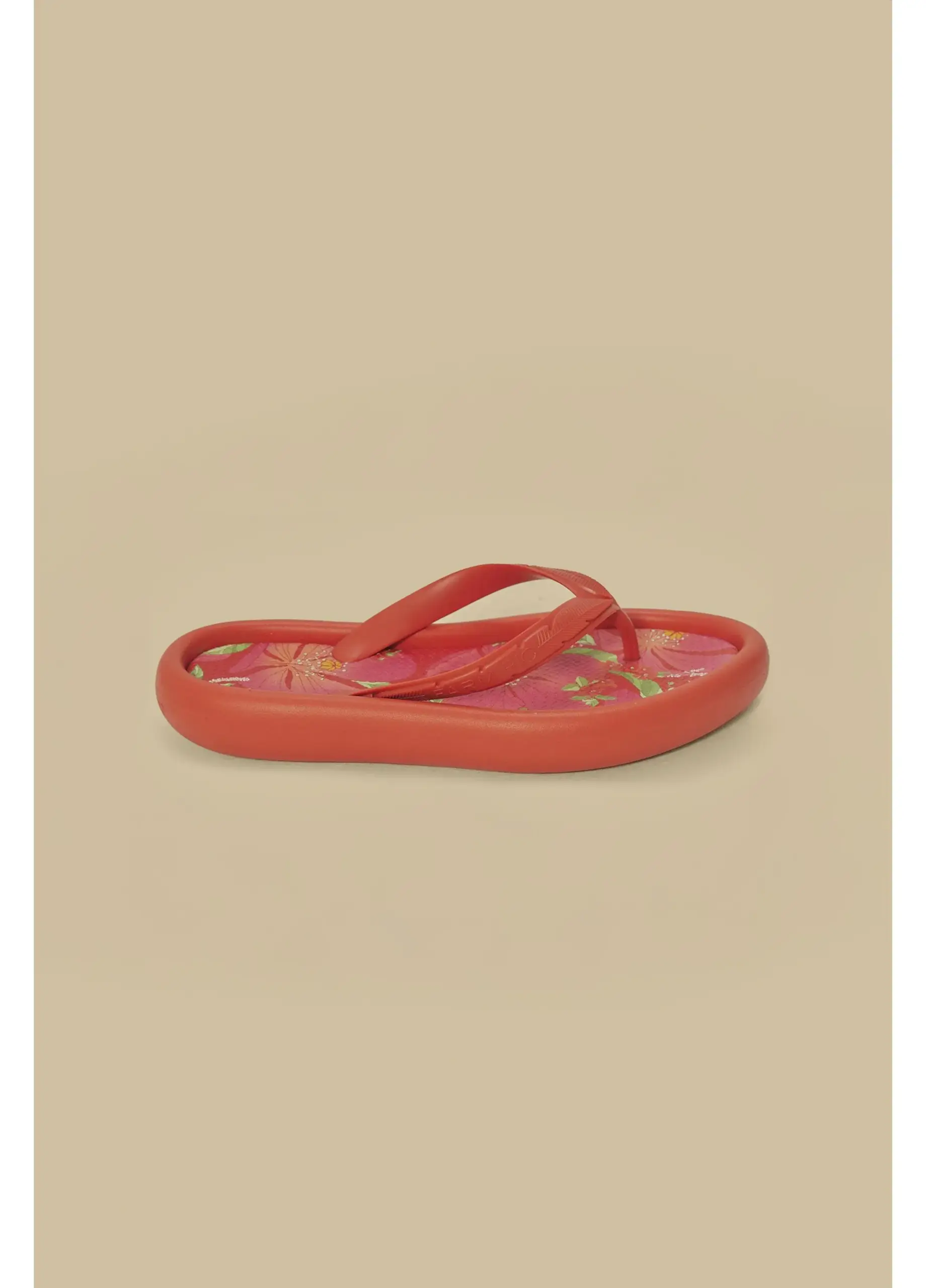 Chinelo Canoa Farm Estampado Vermelho - Imagem 2