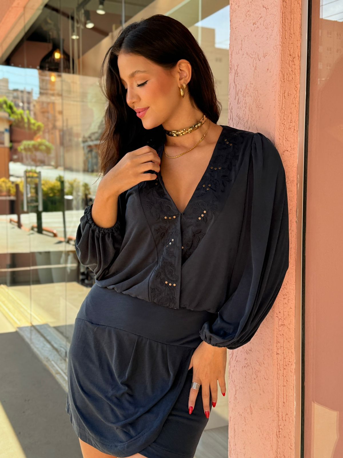 d9a10bc8df4b8591fa9e5fa0bea72296.jpg Vestido Cachecoeur Bordado Pala - Imagem 1