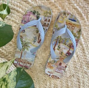 Chinelo Rasteiro Farm Azul Céu - Imagem 2