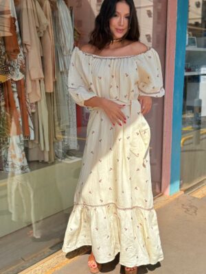 Vestido Midi Bordado Polen - Imagem 3