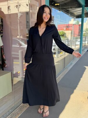 Vestidi Midi Decote Profundo