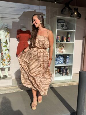 Vestido Alça Estampa Papiro - Imagem 3