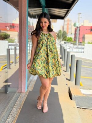 Vestido Balone Floresta De Passarinho E FARM