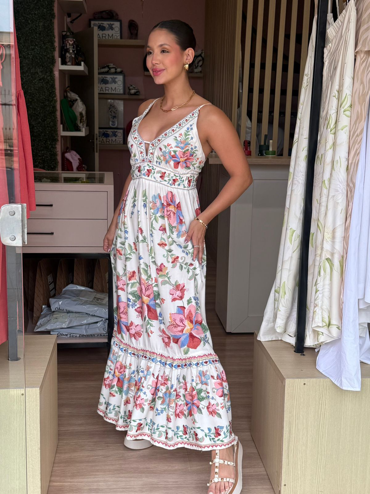 6f692438c23eb966320e09cbda9486d0.jpg Vestido Cropped Brisa Serena FARM - Imagem 1